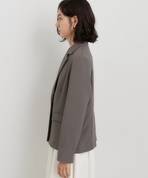 THE SHOP TK （ザ ショップ ティーケー ）の「【セットアップ可】ビジネスシングルジャケット（テーラードジャケット・レディース・スミクロ/ブラウン系その他・12/13）」の20枚目の写真