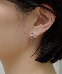 ear PAPILLONNER | 《WEB＆一部店舗限定/ステンレス》クリスタルチェーンイヤリング(イヤリング)
