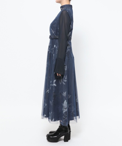 HARE(ハレ)の「【OCCASION】アートフラワーシアーレイヤーワンピース(HARE)(ワンピース・レディース・ブルー/ブラック・FREE)」の18枚目の写真