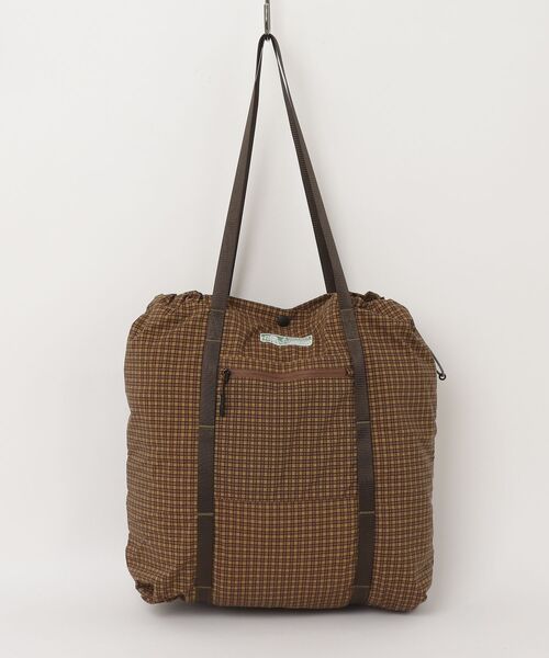 Gramicci（グラミチ）の「UTILITY TOTE BAG（トートバッグ・メンズ・ネイビー/ブラウン・F）」の2枚目の写真