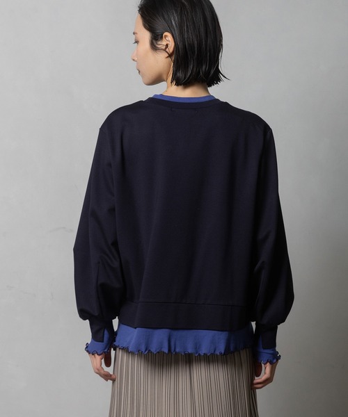 MARECHAL TERRE(マルシャルテル)の「レイヤードトップス(Tシャツ/カットソー・レディース・ブラック/ネイビー/オフホワイト/グレー・MEDIUM)」の6枚目の写真