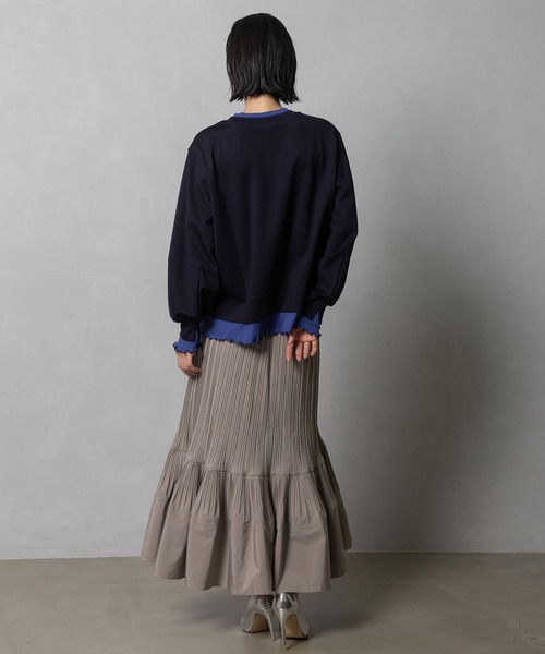 MARECHAL TERRE(マルシャルテル)の「レイヤードトップス(Tシャツ/カットソー・レディース・ブラック/ネイビー/オフホワイト/グレー・MEDIUM)」の7枚目の写真