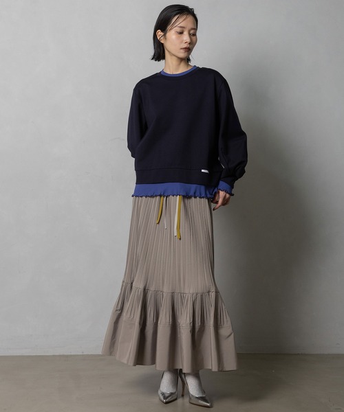 MARECHAL TERRE(マルシャルテル)の「レイヤードトップス(Tシャツ/カットソー・レディース・ブラック/ネイビー/オフホワイト/グレー・MEDIUM)」の9枚目の写真