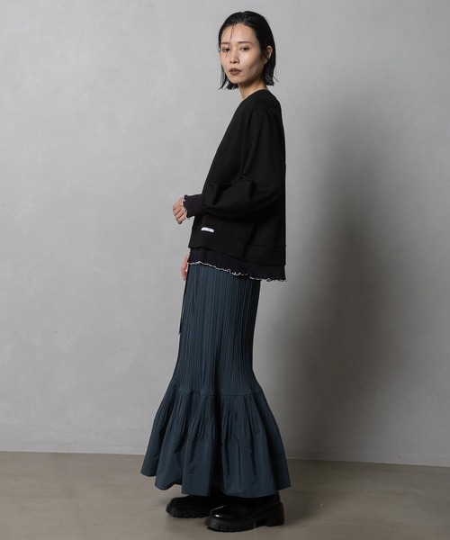 MARECHAL TERRE(マルシャルテル)の「レイヤードトップス(Tシャツ/カットソー・レディース・ブラック/ネイビー/オフホワイト/グレー・MEDIUM)」の18枚目の写真