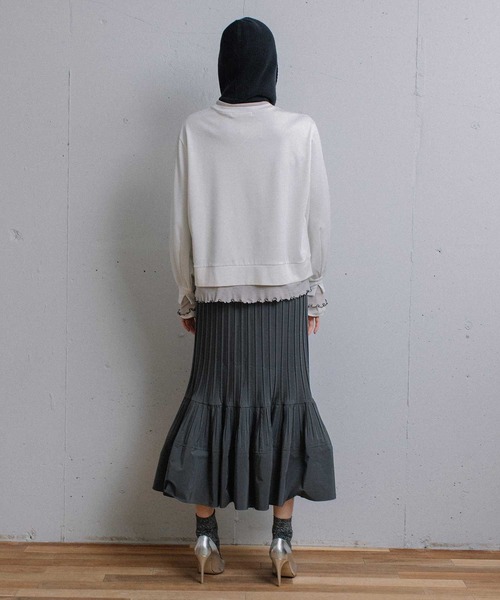 MARECHAL TERRE(マルシャルテル)の「レイヤードトップス(Tシャツ/カットソー・レディース・ブラック/ネイビー/オフホワイト/グレー・MEDIUM)」の16枚目の写真