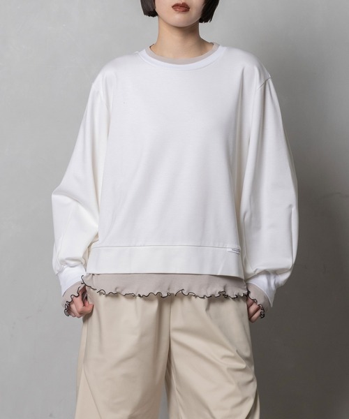MARECHAL TERRE(マルシャルテル)の「レイヤードトップス(Tシャツ/カットソー・レディース・ブラック/ネイビー/オフホワイト/グレー・MEDIUM)」の20枚目の写真
