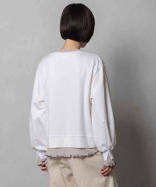 MARECHAL TERRE(マルシャルテル)の「レイヤードトップス(Tシャツ/カットソー・レディース・ブラック/ネイビー/オフホワイト/グレー・MEDIUM)」の22枚目の写真