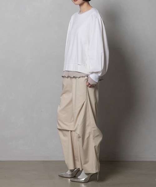 MARECHAL TERRE(マルシャルテル)の「レイヤードトップス(Tシャツ/カットソー・レディース・ブラック/ネイビー/オフホワイト/グレー・MEDIUM)」の12枚目の写真