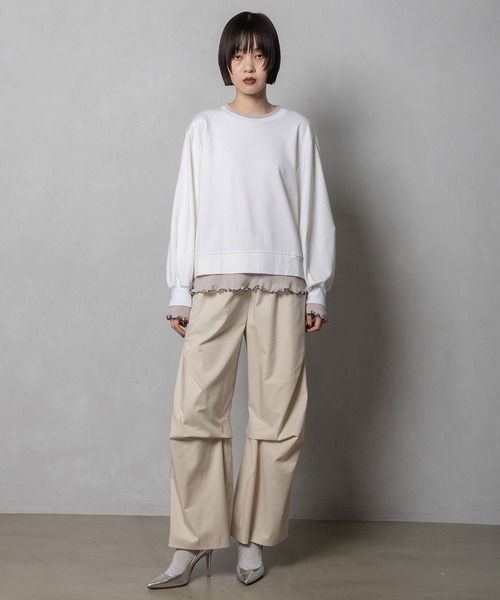 MARECHAL TERRE(マルシャルテル)の「レイヤードトップス(Tシャツ/カットソー・レディース・ブラック/ネイビー/オフホワイト/グレー・MEDIUM)」の13枚目の写真