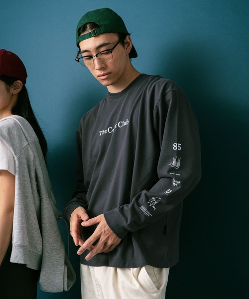 GLOBAL WORK（グローバルワーク）の「【Reebok】プリントT/長袖/812883（Tシャツ/カットソー・メンズ・ホワイト/チャコールグレー・X-LARGE/MEDIUM/LARGE/SMALL）」の2枚目の写真