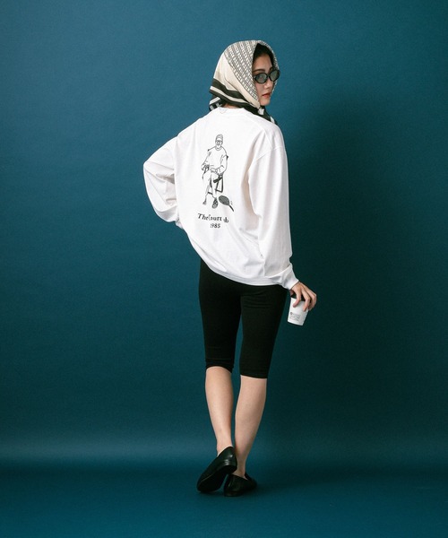 GLOBAL WORK（グローバルワーク）の「【Reebok】プリントT/長袖/812883（Tシャツ/カットソー・メンズ・ホワイト/チャコールグレー・X-LARGE/MEDIUM/LARGE/SMALL）」の8枚目の写真