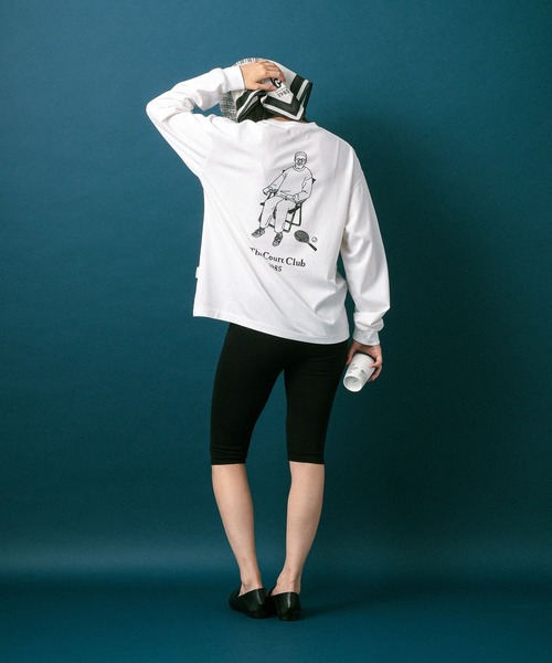 GLOBAL WORK（グローバルワーク）の「【Reebok】プリントT/長袖/812883（Tシャツ/カットソー・メンズ・ホワイト/チャコールグレー・X-LARGE/MEDIUM/LARGE/SMALL）」の9枚目の写真