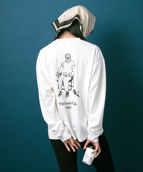 GLOBAL WORK（グローバルワーク）の「【Reebok】プリントT/長袖/812883（Tシャツ/カットソー・メンズ・ホワイト/チャコールグレー・X-LARGE/MEDIUM/LARGE/SMALL）」の13枚目の写真