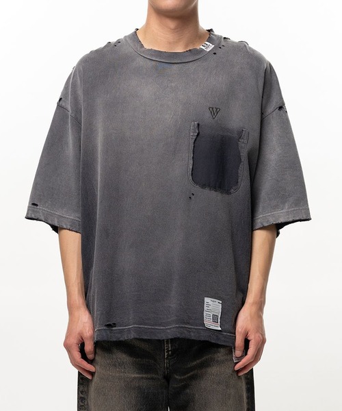 Maison MIHARA YASUHIRO(メゾンミハラヤスヒロ)の「【MIHARAYASUHIRO/ミハラヤスヒロ】SUN FADED TEE(Tシャツ/カットソー・メンズ・ベージュ/ブラック・48/46/44)」の2枚目の写真