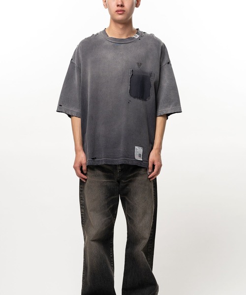 Maison MIHARA YASUHIRO(メゾンミハラヤスヒロ)の「【MIHARAYASUHIRO/ミハラヤスヒロ】SUN FADED TEE(Tシャツ/カットソー・メンズ・ベージュ/ブラック・48/46/44)」の4枚目の写真