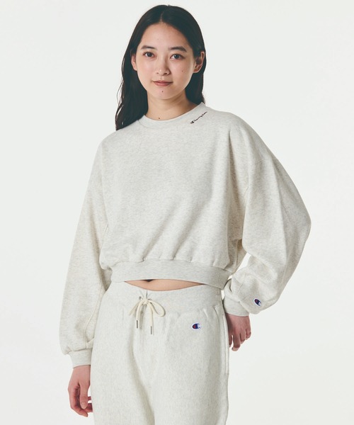 Champion（チャンピオン）の「【Champion/チャンピオン】【ZOZOTOWN先行販売！！カラー別注】レディース クルーネックスウェットシャツ（スウェット・レディース・オートミール/ブラック系その他/ネイビー系1・MEDIUM/LARGE）」の3枚目の写真