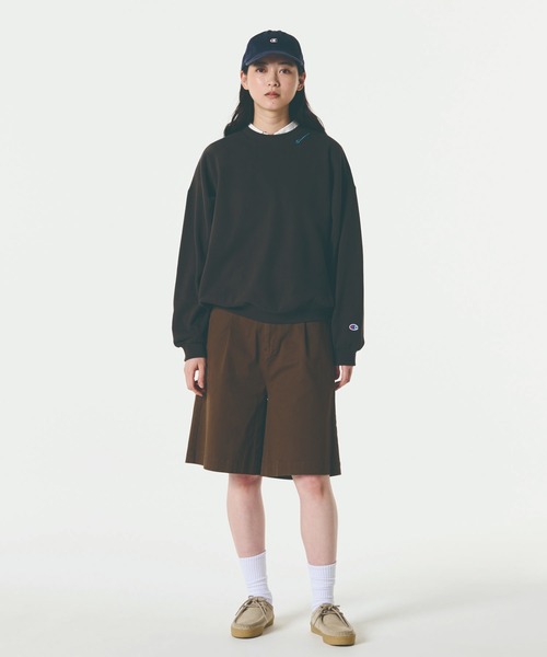 Champion（チャンピオン）の「【Champion/チャンピオン】【ZOZOTOWN先行販売！！カラー別注】レディース クルーネックスウェットシャツ（スウェット・レディース・オートミール/ブラック系その他/ネイビー系1・MEDIUM/LARGE）」の10枚目の写真