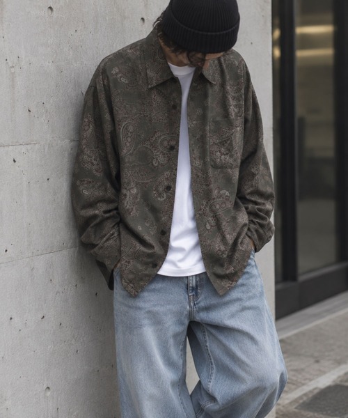 CIAO(チャオ)の「【ciao】ルーズシルエット オーバーサイズ とろみシャツ 柄シャツ(シャツ/ブラウス・レディース・ベージュ系その他/ブラック系その他/ブラック×イエロー/オリーブ/カーキブラウン/ホワイト系その他2/ブラック×ホワイト/ブラウン系その他/ホワイト系その他/ブラック/アッシュグレー/ブラック×ブルー・L/M)」の9枚目の写真