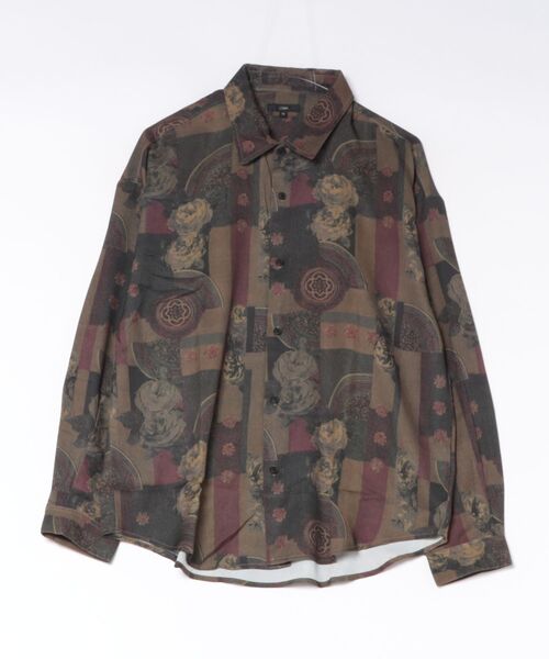 CIAO(チャオ)の「【ciao】ルーズシルエット オーバーサイズ とろみシャツ 柄シャツ(シャツ/ブラウス・レディース・ベージュ系その他/ブラック系その他/ブラック×イエロー/オリーブ/カーキブラウン/ホワイト系その他2/ブラック×ホワイト/ブラウン系その他/ホワイト系その他/ブラック/アッシュグレー/ブラック×ブルー・L/M)」の22枚目の写真