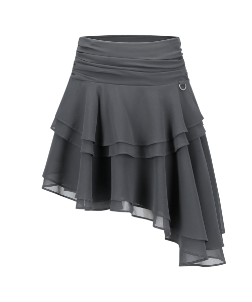 ILLIGO(イリゴ)の「シアーアンバランススカート チャコール(スカート・レディース・その他・SMALL/MEDIUM)」の4枚目の写真