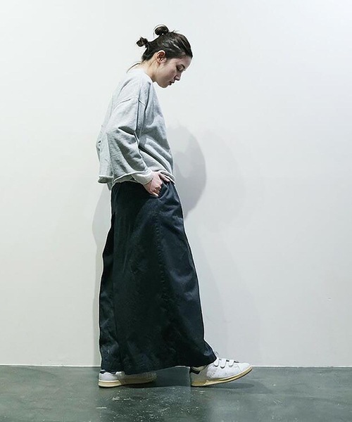vent blanc(ヴァンブラン)の「ヴァンブラン vent blanc コットンツイル “HAKAMA” パンツ(チノパンツ・レディース・ベージュ/チャコールグレー/ネイビー・FREE)」の4枚目の写真