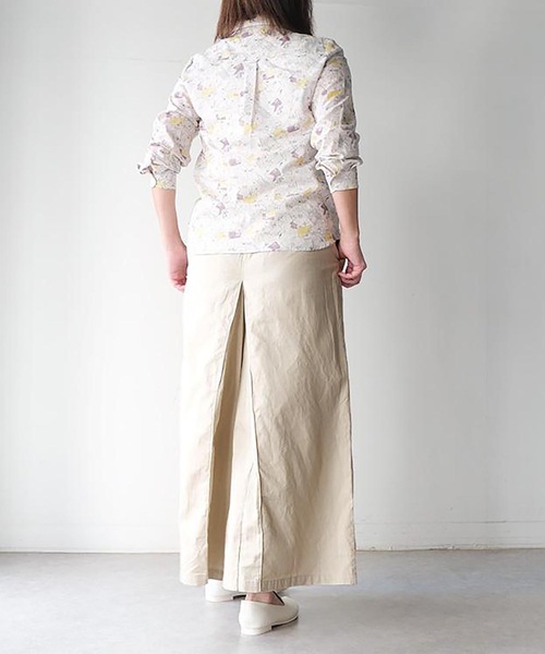 vent blanc(ヴァンブラン)の「ヴァンブラン vent blanc コットンツイル “HAKAMA” パンツ(チノパンツ・レディース・ベージュ/チャコールグレー/ネイビー・FREE)」の7枚目の写真