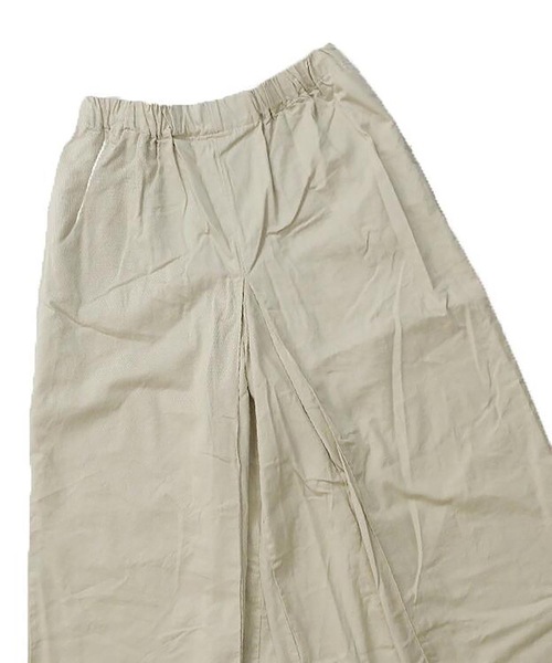 vent blanc(ヴァンブラン)の「ヴァンブラン vent blanc コットンツイル “HAKAMA” パンツ(チノパンツ・レディース・ベージュ/チャコールグレー/ネイビー・FREE)」の21枚目の写真