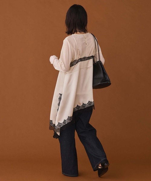 SOMETHING（サムシング）の「ＬＩＳＡレースＵＰワイド（デニムパンツ・レディース・ネイビー系・S/M）」の21枚目の写真
