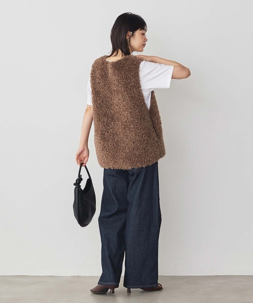 SOMETHING（サムシング）の「ＬＩＳＡレースＵＰワイド（デニムパンツ・レディース・ネイビー系・S/M）」の14枚目の写真