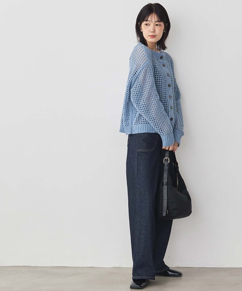 SOMETHING（サムシング）の「ＬＩＳＡレースＵＰワイド（デニムパンツ・レディース・ネイビー系・S/M）」の9枚目の写真
