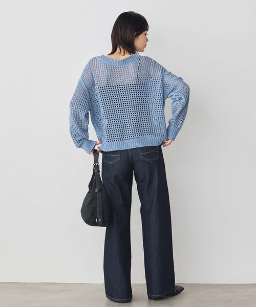 SOMETHING（サムシング）の「ＬＩＳＡレースＵＰワイド（デニムパンツ・レディース・ネイビー系・S/M）」の10枚目の写真