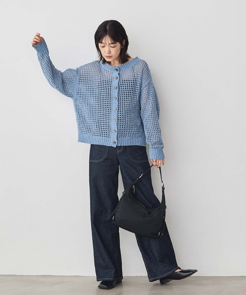 SOMETHING（サムシング）の「ＬＩＳＡレースＵＰワイド（デニムパンツ・レディース・ネイビー系・S/M）」の11枚目の写真