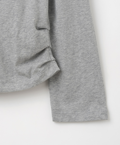 MILLO WOMEN（ミロウーマン）の「ボタンラップTシャツ [メランジ グレー]（Tシャツ/カットソー・レディース・その他・ONE SIZE）」の8枚目の写真