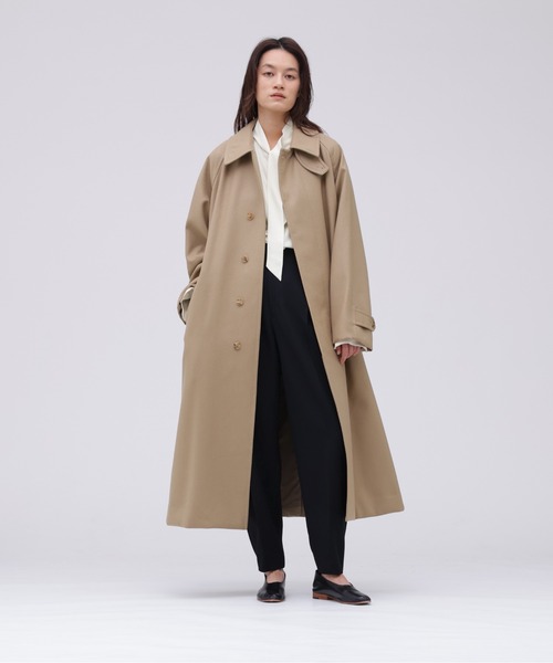 YLEVE(イレーヴ)の「YLEVE / SUPER100'S WOOL MELTON COAT(ダウンジャケット/コート・レディース・ブラック/ベージュ・0/1/2)」の1枚目の写真
