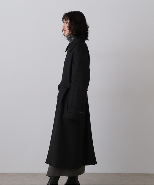 YLEVE(イレーヴ)の「YLEVE / SUPER100'S WOOL MELTON COAT(ダウンジャケット/コート・レディース・ブラック/ベージュ・0/1/2)」の5枚目の写真