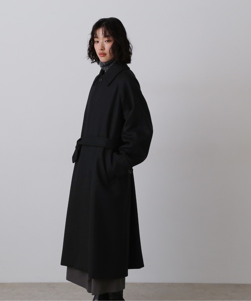 YLEVE(イレーヴ)の「YLEVE / SUPER100'S WOOL MELTON COAT(ダウンジャケット/コート・レディース・ブラック/ベージュ・0/1/2)」の12枚目の写真