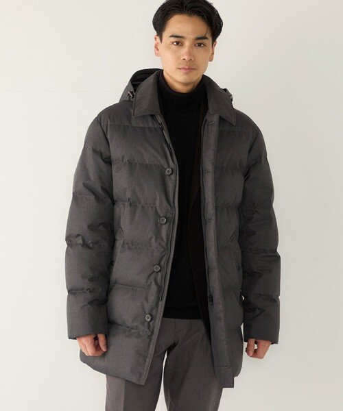 SHIPS Colors(シップス カラーズ)の「〈撥水・防風・防花粉〉All Weather Tex ウール調 中綿 ダウン ジャケット◆(ダウンジャケット/コート・メンズ・ダークグレー/ネイビー・MEDIUM/LARGE/X-LARGE)」の1枚目の写真
