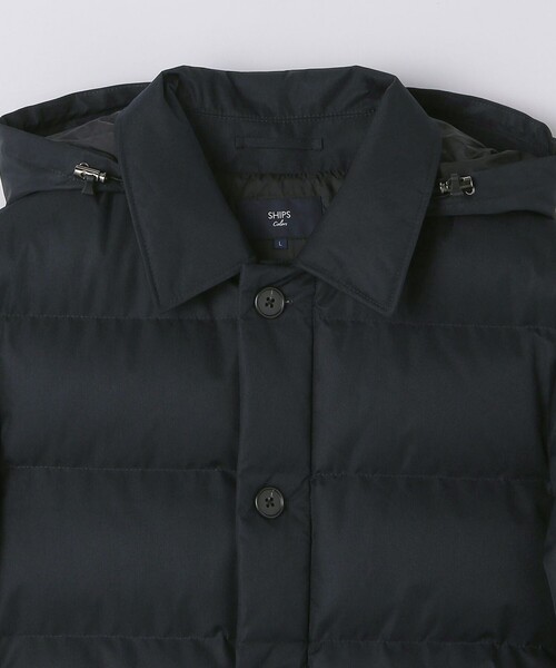 SHIPS Colors(シップス カラーズ)の「〈撥水・防風・防花粉〉All Weather Tex ウール調 中綿 ダウン ジャケット◆(ダウンジャケット/コート・メンズ・ダークグレー/ネイビー・MEDIUM/LARGE/X-LARGE)」の8枚目の写真