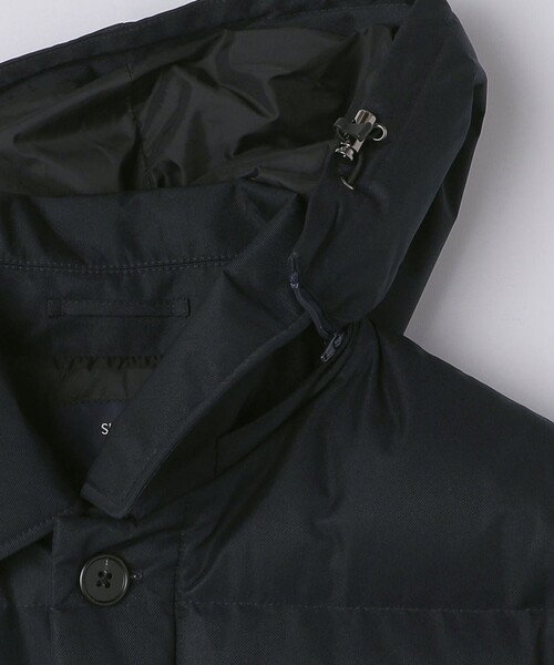 SHIPS Colors(シップス カラーズ)の「〈撥水・防風・防花粉〉All Weather Tex ウール調 中綿 ダウン ジャケット◆(ダウンジャケット/コート・メンズ・ダークグレー/ネイビー・MEDIUM/LARGE/X-LARGE)」の9枚目の写真