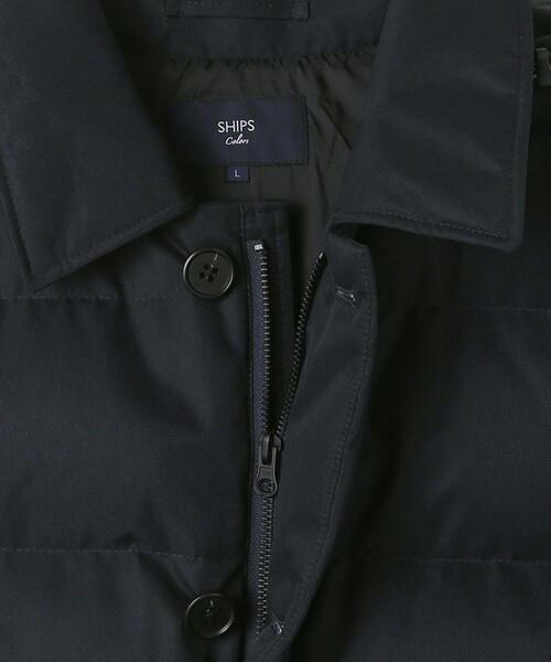 SHIPS Colors(シップス カラーズ)の「〈撥水・防風・防花粉〉All Weather Tex ウール調 中綿 ダウン ジャケット◆(ダウンジャケット/コート・メンズ・ダークグレー/ネイビー・MEDIUM/LARGE/X-LARGE)」の10枚目の写真
