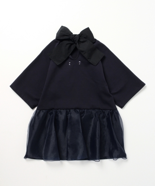 NON TOKYO（ノントーキョー）の「NON TOKYO×Ray BEAMS / 別注 リボンフリル Tシャツ（Tシャツ/カットソー・レディース・ネイビー・ONE SIZE）」の4枚目の写真