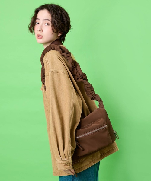 CONTROL FREAK / CTFK(コントロールフリーク)の「CONTROL FREAK / CTFK(コントロールフリーク)PUギャザークロスボディバッグ(ショルダーバッグ・レディース・アイボリー/ブラック/ブラウン・FREE)」の18枚目の写真