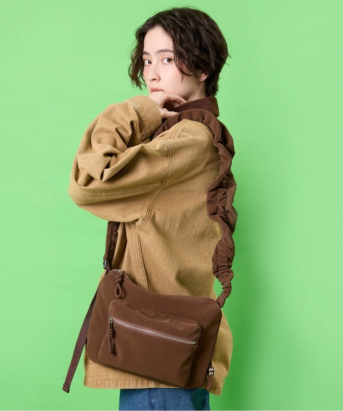 CONTROL FREAK / CTFK(コントロールフリーク)の「CONTROL FREAK / CTFK(コントロールフリーク)PUギャザークロスボディバッグ(ショルダーバッグ・レディース・アイボリー/ブラック/ブラウン・FREE)」の19枚目の写真