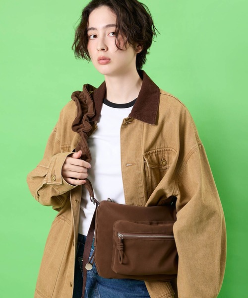 CONTROL FREAK / CTFK(コントロールフリーク)の「CONTROL FREAK / CTFK(コントロールフリーク)PUギャザークロスボディバッグ(ショルダーバッグ・レディース・アイボリー/ブラック/ブラウン・FREE)」の20枚目の写真