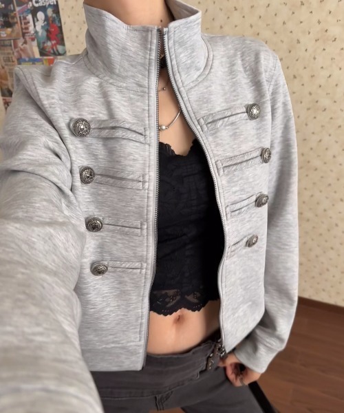 FLINEA(フリネア)の「ナポレオンジャケット(その他アウター・レディース・グレー・FREE)」の2枚目の写真