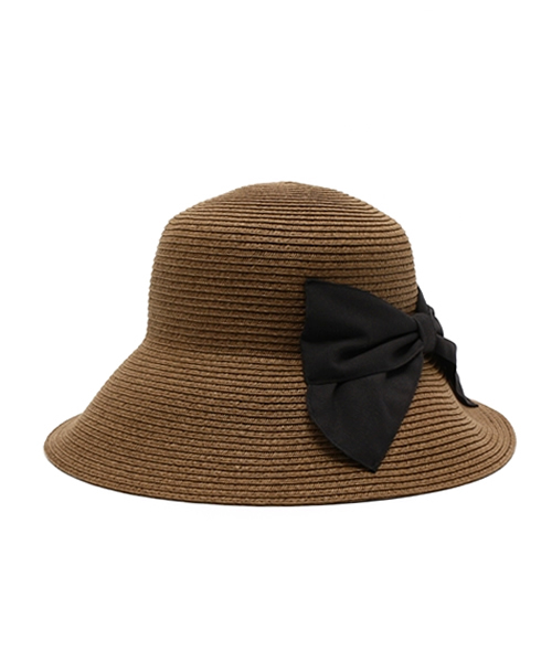 B:MING by BEAMS（ビーミングバイビームス）の「【VERY5月号掲載】ビーミング by ビームス / ペーパーリボンハット（ハット・レディース・ベージュ/ブラウン・ONE SIZE）」の2枚目の写真