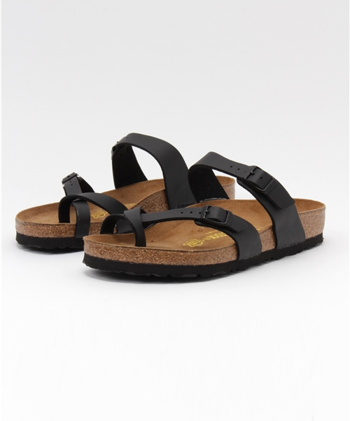 【BIRKENSTOCK】Mayari クロスストラップ サンダル ブラック BIRKENSTOCK（ビルケンシュトック）の「BIRKENSTOCK クロス