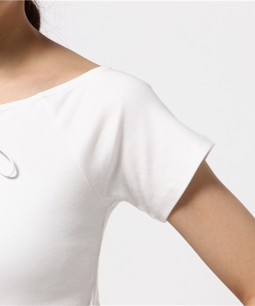 GYDA(ジェイダ)の「フロントレースアップオフショルTOPS(Tシャツ/カットソー・レディース・ホワイト/グレー/その他/ブラック・FREE)」の9枚目の写真