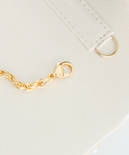 PourVous（プールヴー）の「パール ギャザー クラッチバッグ ラインストーン ビジュー お呼ばれ 結婚式 オケージョン 同窓会（クラッチバッグ・レディース・ブラック/ゴールド/ネイビー・FREE）」の7枚目の写真