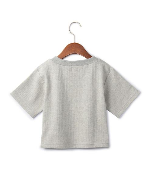 green label relaxing（グリーンレーベルリラクシング）の「ハリヌキポンチ 5L プルオーバー◆（Tシャツ/カットソー・キッズ・オフホワイト/グレー・95/105/115/125）」の3枚目の写真